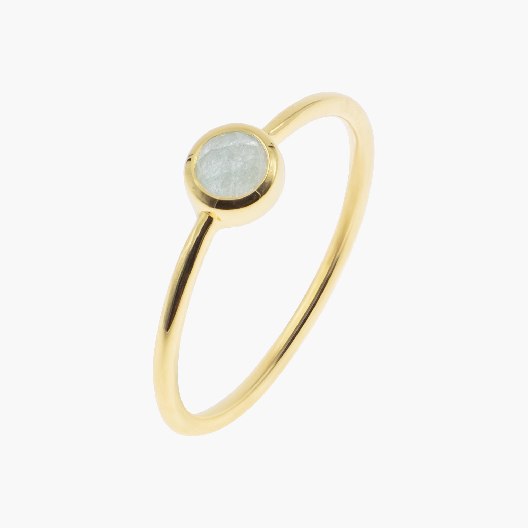 Bague Gemia en pierre Aigue-marine plaqué or - SLOYA